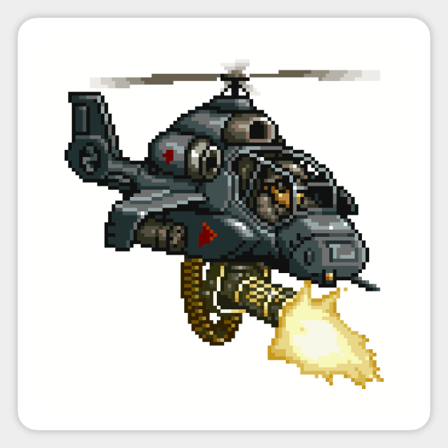 Metal Slug Helicopter Sticker by GraphicGibbon